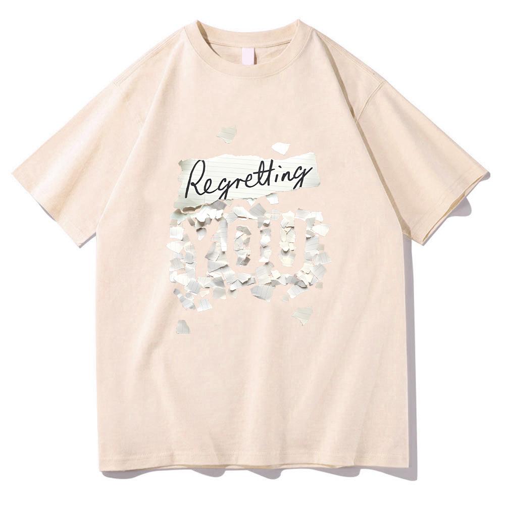 Футболки с принтом фильма «Сожалею о тебе», Футболка с вымышленным персонажем, Повседневная хлопковая футболка с круглым вырезом, Унисекс, Мягкая, Удобная, Одежда Y2K