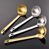 Stainless Steel Golden Silver Soup Ramen Spoon Ladle Home Tableware Long Handle Cutlery Kitchen Cooking Utensils Accessories