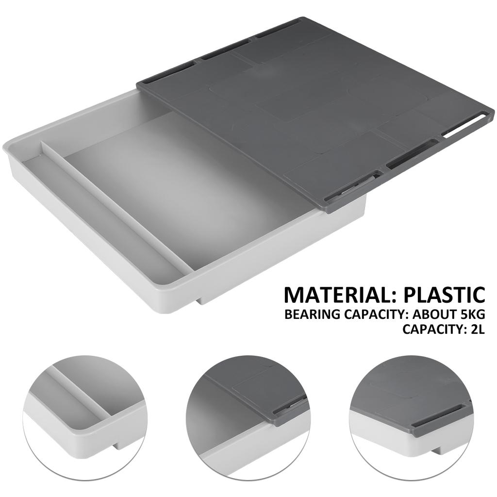 Desk Organizers Storage Drawer Self-adhesive Storage Box Office Stationery Tools Organizers Under Desk Drawer Hidden for Office