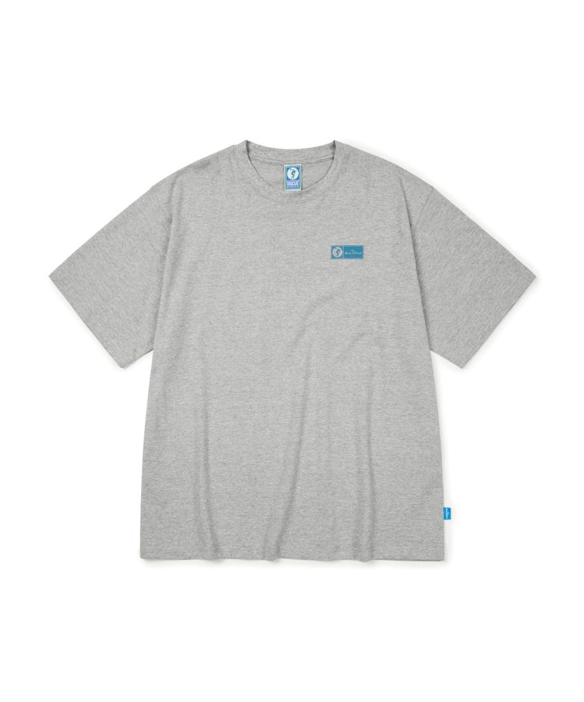 DISCUS ATHLETIC Blue Archive Panel Graphic T-Shirt Melange Gray