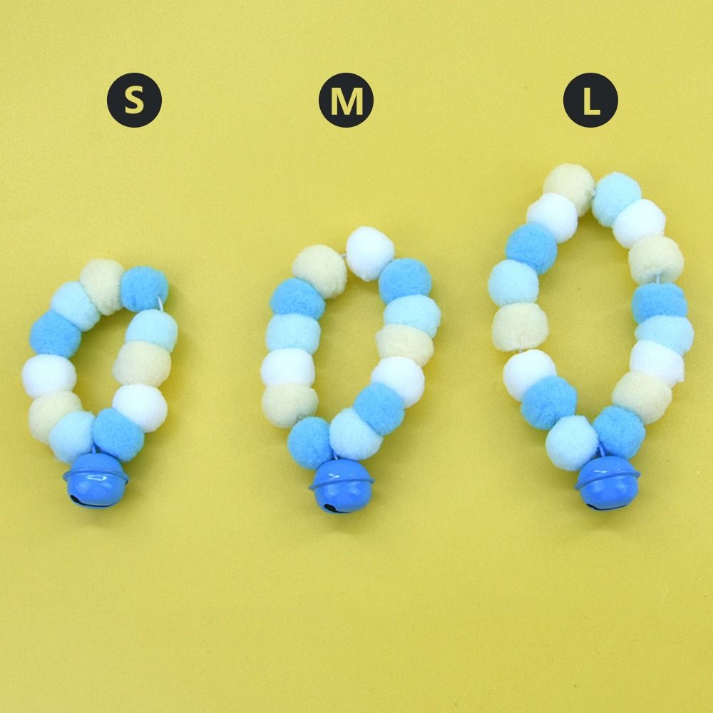 Удобные ошейники с помпоном против потери для померанского шпица, мягкий кошачий меховой шарик с колокольчиком, ошейник для питомца