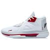 Li Ning Team Emblem Shock Absorption Rebound Non-Slip Wear-Resistant Mid-Top Basketball Shoes Men Basketball Shoes White ABAR117-1