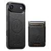 Suteni H17 Oil Eax Leather MagSafe Detachable Wallet Phone Case