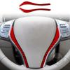 For Nissan X-Trail Rogue T32 2013- Accessories Carbon Fiber Interior Car Steering Wheel Panel Trim Sticker Decoration