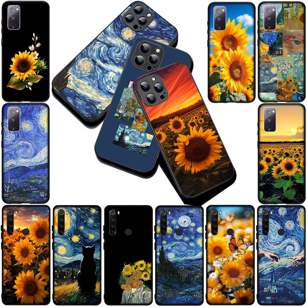 Sunflower Starry Night Van Gogh Phone Cover for Motorola Moto Edge 70 60 Fusion NEO Pro G Stylus G56 G96 G04 G05 20 Soft Case