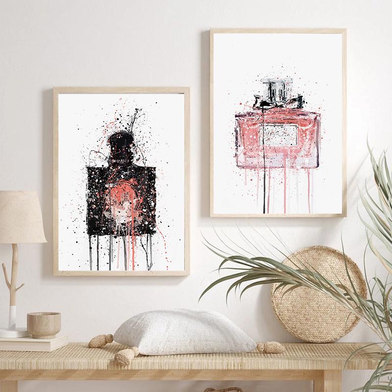 Абстрактные граффити, художественные флаконы для духов, картина на холсте, модные роскошные настенные художественные картины для современной гостиной, Настенный декор, Cuadro