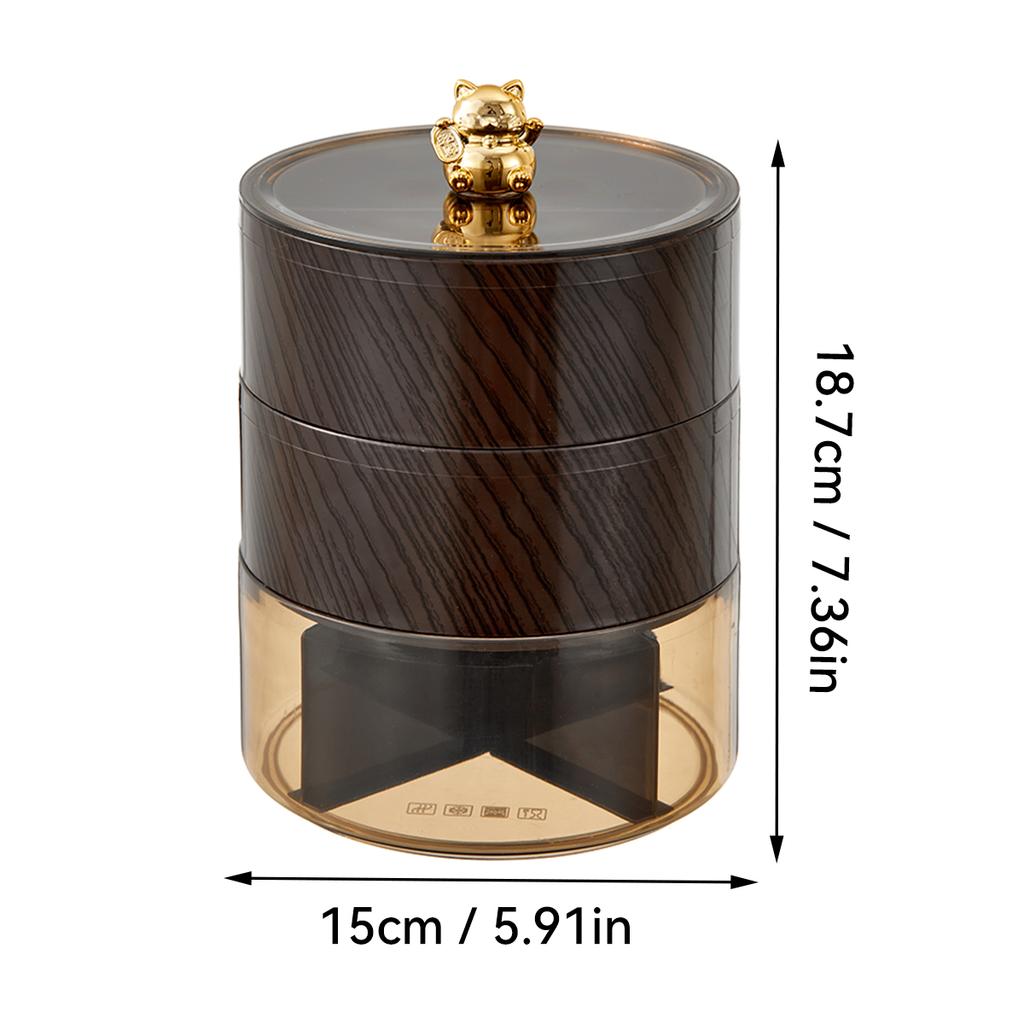 New Year Multi-layer Divided Food Storage Box With Lid Plastic Nut Candy Snack Organizer Sealed Dried Fruit Container