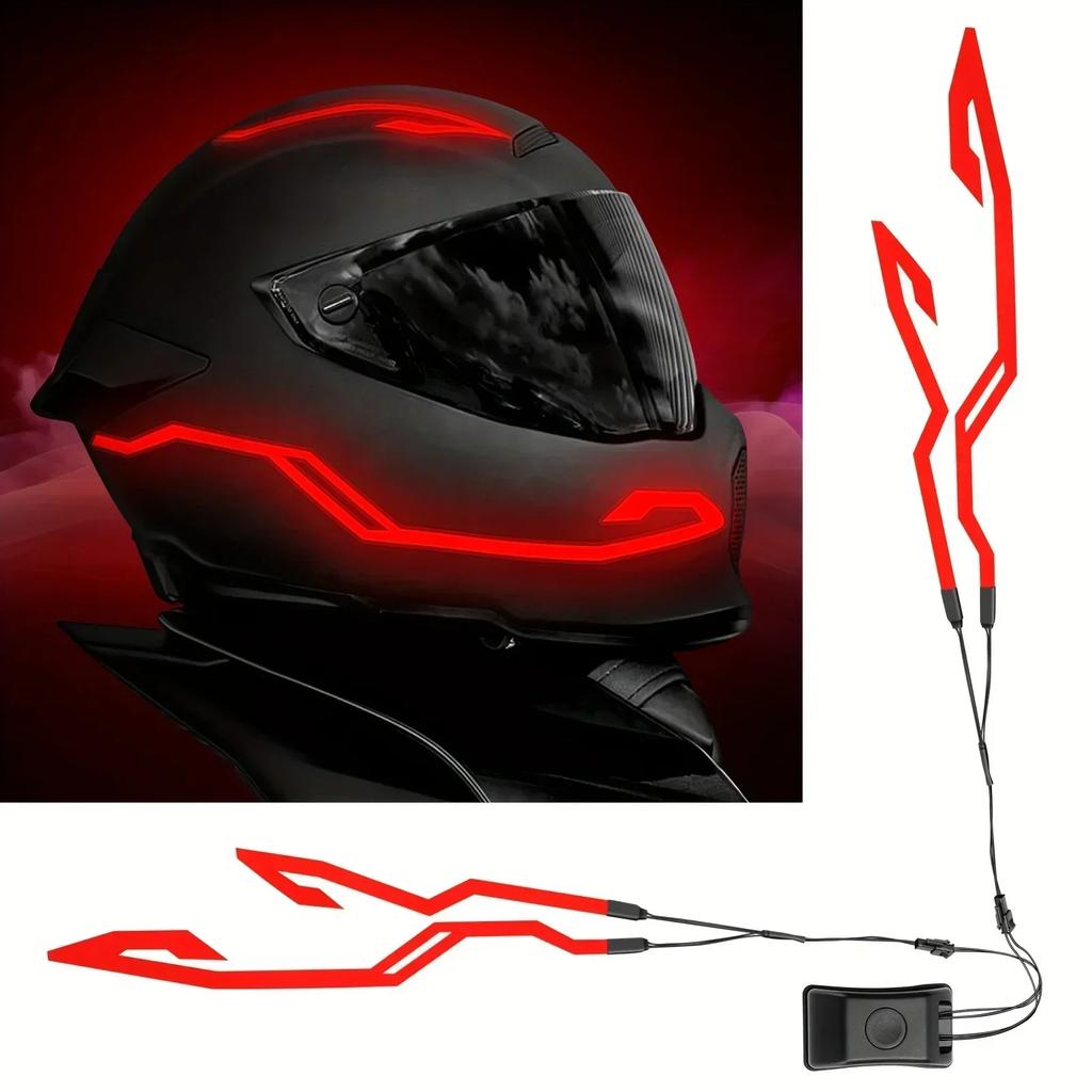 New Motorcycle Helmet Light Led Helmet Light Night Riding Signal Helmet Strip Decoration Accessories Kit