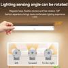 Rechargeable LED Night Lights Magnetic Motion Sensor Light 120°Rotary Adjustable Dimming Lamp for Room Bedside Kitchen Cabinet