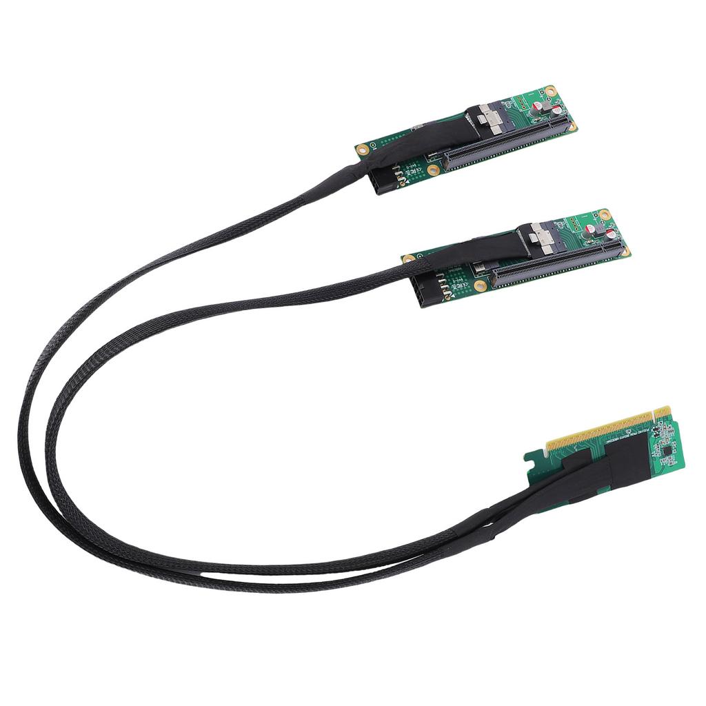 Кабель-адаптер PCIe 4.0 X16 на SFF 8654 X2 Высокопроизводительный PCIe 4.0 на SFF 8654 Сплит-удлинитель для компьютерных материнских плат