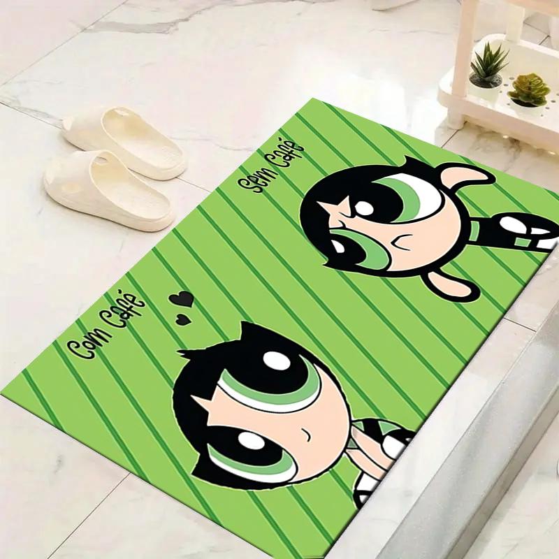 1Pc Powerpuff Girls Adventure Rug, Office Carpet Indoor Outdoor Doormat, Non-Slip, Comfortable, Living, Christmas Halloween, Xmas Gift Y1133