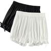 Women Fashion Black White Soft Women's Bloomers Maid Ruffle Pumpkin Pants Shorts Comfortable