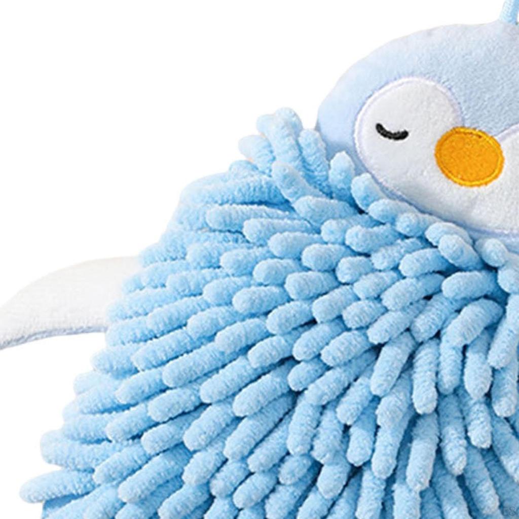 Chenille Hand Towel Cleaning Extra Soft Saving Space for Kitchen and Bathroom Cute Cartoon