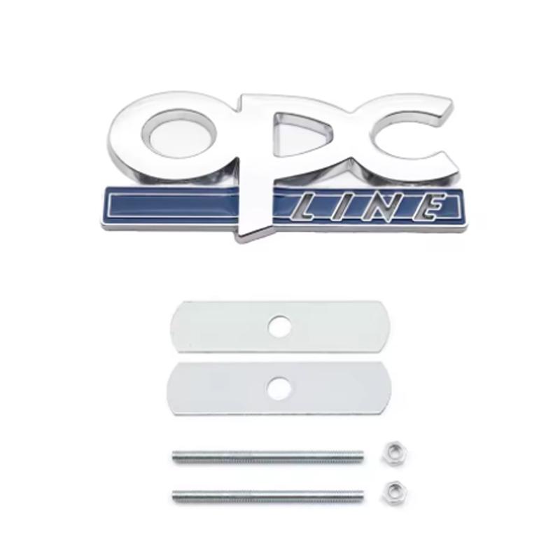 BBFJ3 3D Metal OPC LINE Emblem Car Side Fender Tail Badge Front Grille Sticker For OPEL Zafira b Corsa d Insignia Mokka Regal Astra G