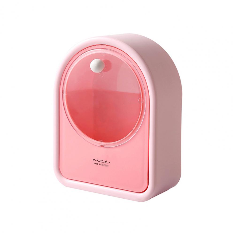 Excellent Cotton Pad Dispenser Easy To Take Sanitary Practical Wall Mounted Makeup Cotton Swabs Flip Organizer Storage Box