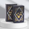 Luxurious Waterproof Plastic Playing Cards Frosted Deck Card with Gold Foil Square Shimmering Poker Set for Party Games