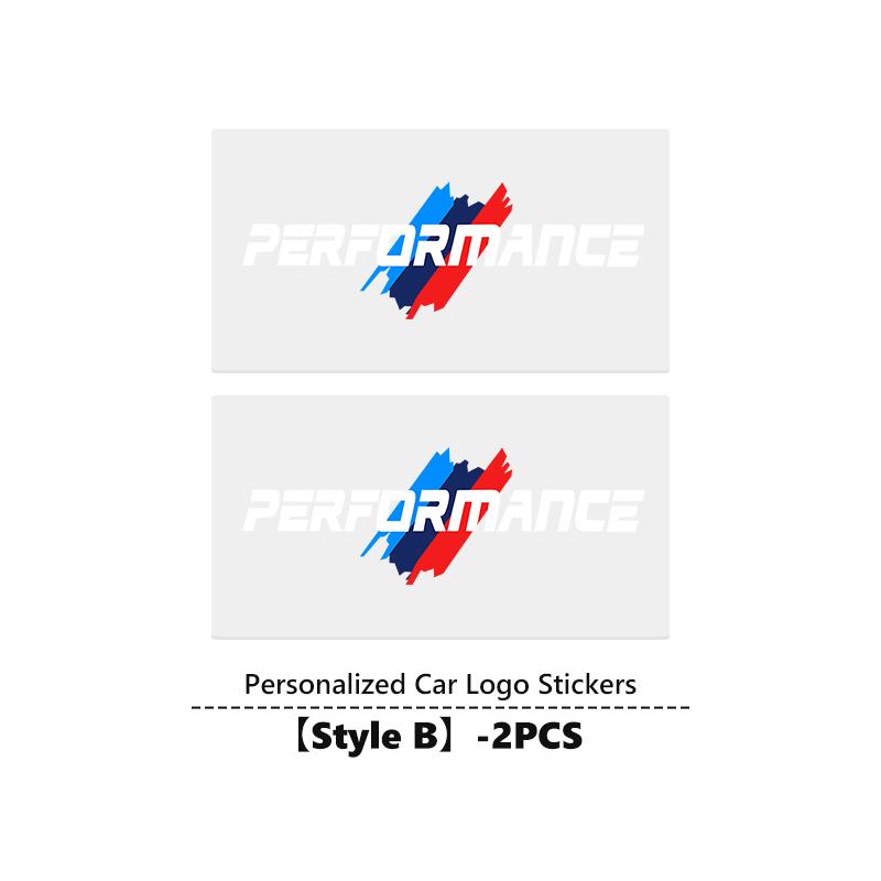 AAAQO1 Universal Car Logo Emblem Badge Metal Sticker Decal Accessory For BMW Performance E46 E90 G11 F10 F30 G08 X6 5 Series
