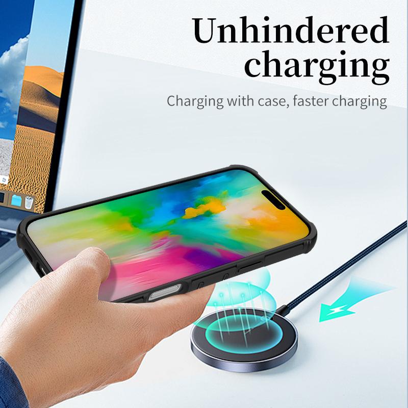 Противоскользящий Бампер Броня Магнитный Чехол Magsafe Для iPhone 16 15 14 13 12 11 17 Pro Max 14 15 Plus Военный Ударопрочный Чехол для Телефона