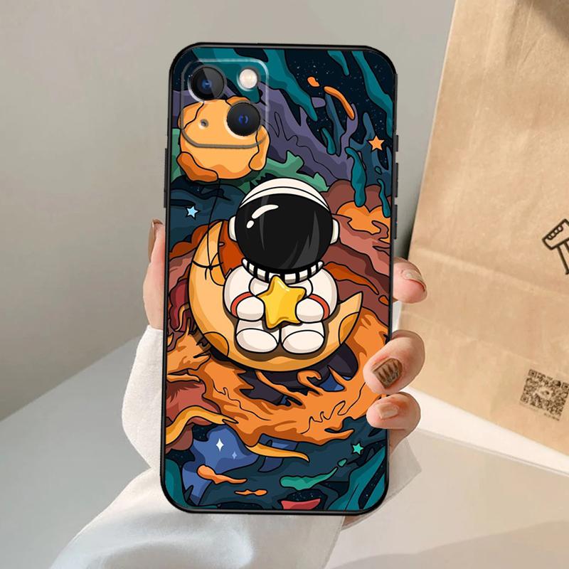 Чехол для телефона 'Милый Астронавт со Звездой' для iPhone 17 Air 16 14 13 12 11 15 Pro Max 13 12 mini 15 16 Plus 16e Чехол Coque