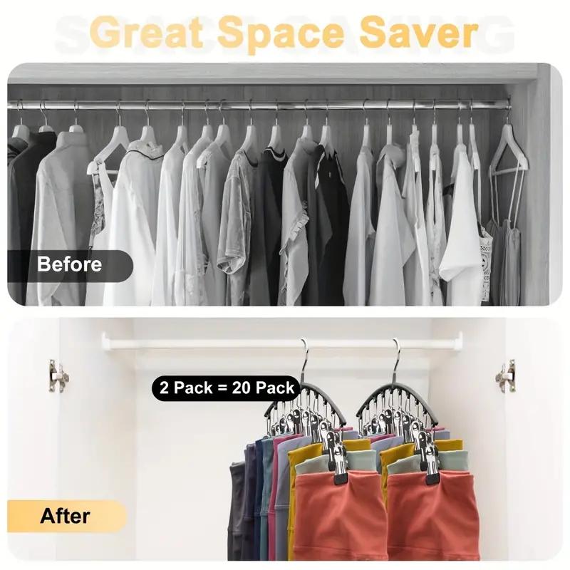 Stainless Steel Clothes Drying Hanger Windproof Clothing Rack 10 Clips Sock Laundry Airer Hanger Underwear Socks Holder