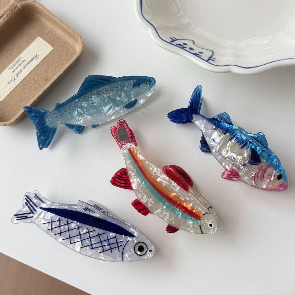 Tuna Fish Marine Life Fish Hair Clip Hairpin Fish Grab Clip Fashion Ocean Animal Hair Claw Travel