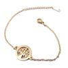 [P4878] - Rose Gold 'Tree of Life' Steel Bracelet (gold Pink) - 15 Mm