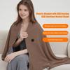 USB Powered Heating Shawl Cordless Electric Blanket Zippered Heating Scarf Winter Warm Wrap for Women Travel Office Home