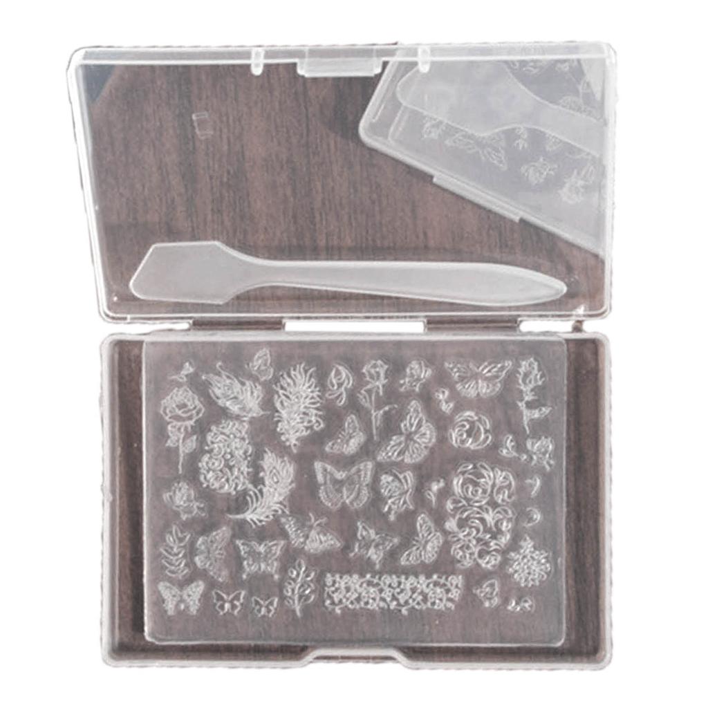 Ультратонкая силиконовая форма для дизайна ногтей, прозрачная пластина для штамповки, трафареты для ногтей, инструменты для маникюра своими руками