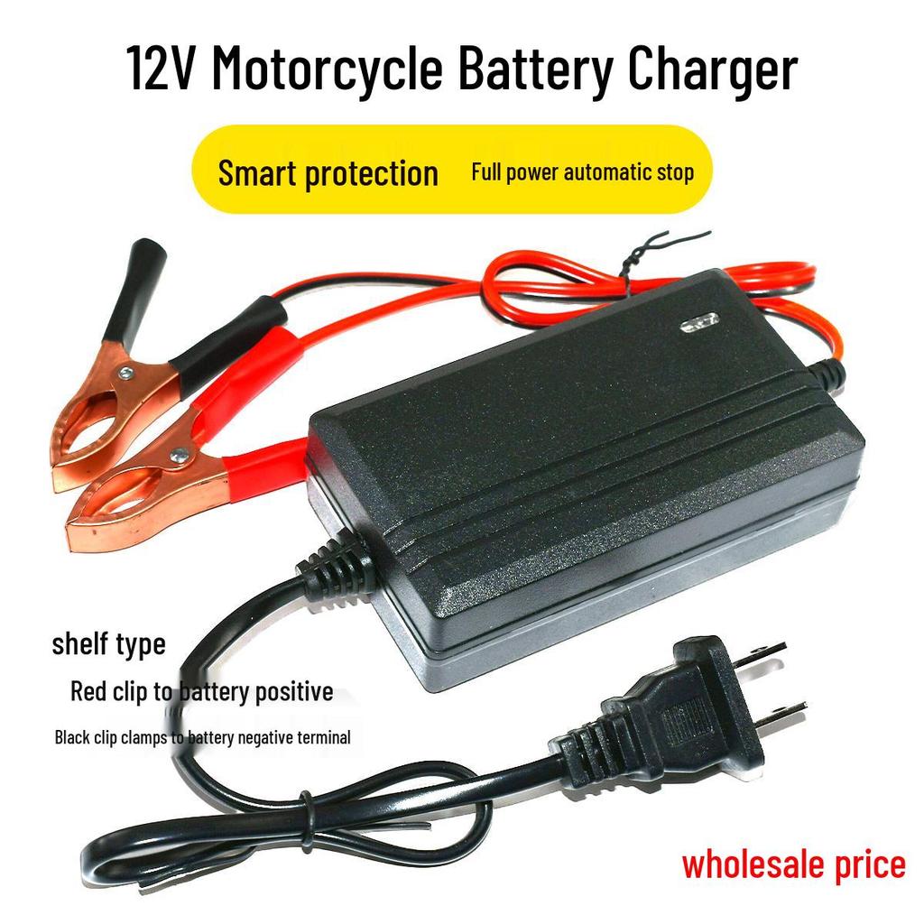 12V Smart Fully Automatic Car and Motorcycle Lead-Acid Battery Charger