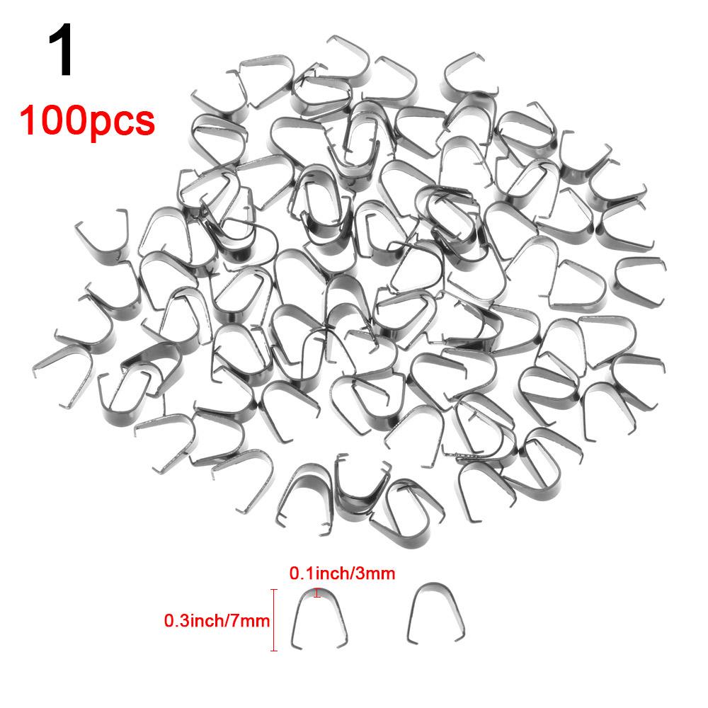 Components Pinch Bail Clasp Pendant Clips Buckle Charm Necklace Hook DIY Jewelry Connector