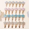 24Pcs Geometric  Hair Clip Glitter DropletColorful Gradient  Girls Children Bangs BB Alloy Hairpins Headclips Hair Accessories