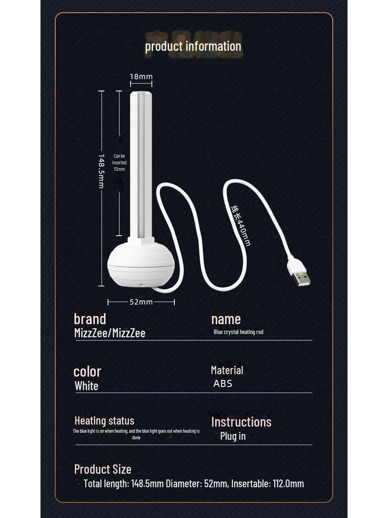 Игрушки для взрослых Miji Blue Crystal с аккумулятором и подогревом - 100 шт. в упаковке