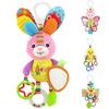 Baby Bed Crib Hanging Toys BB Bell Stuffed Cartoon Animal Infant Teether Rattle Kids Rubber Rings