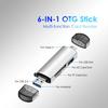 6-в-1 OTG Многофункциональный USB 3.0 Картридер U-диск TYPE-C/USB/TF/SD Флеш-накопитель Карта памяти для Адаптера Телефона Ноутбука Компьютера