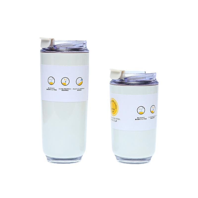 320 мл/480 мл Кружка-термос Молочно-белая Кофейная кружка Автомобильная Изолированная бутылка для воды Дорожные Вакуумные фляги из нержавеющей стали Чайник для питья