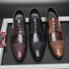 New Men's Dress Leather Shoes Luxury Fashion Groom Wedding Shoes Men England Style Leather Shoes