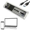 Прозрачный внешний корпус SSD M.2 NGFF SATA Type C 3.1 10 Гбит/с Корпус для жесткого диска Внешний адаптер SSD для 2230 2242 2260 2280