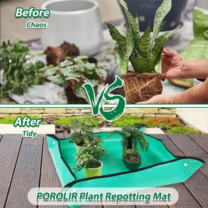 Waterproof Foldable Planting Mat Garden Mat Garden Potting Pad for Flowerpot Transplanting Mixing Soil Plant Pruning Garden Tool