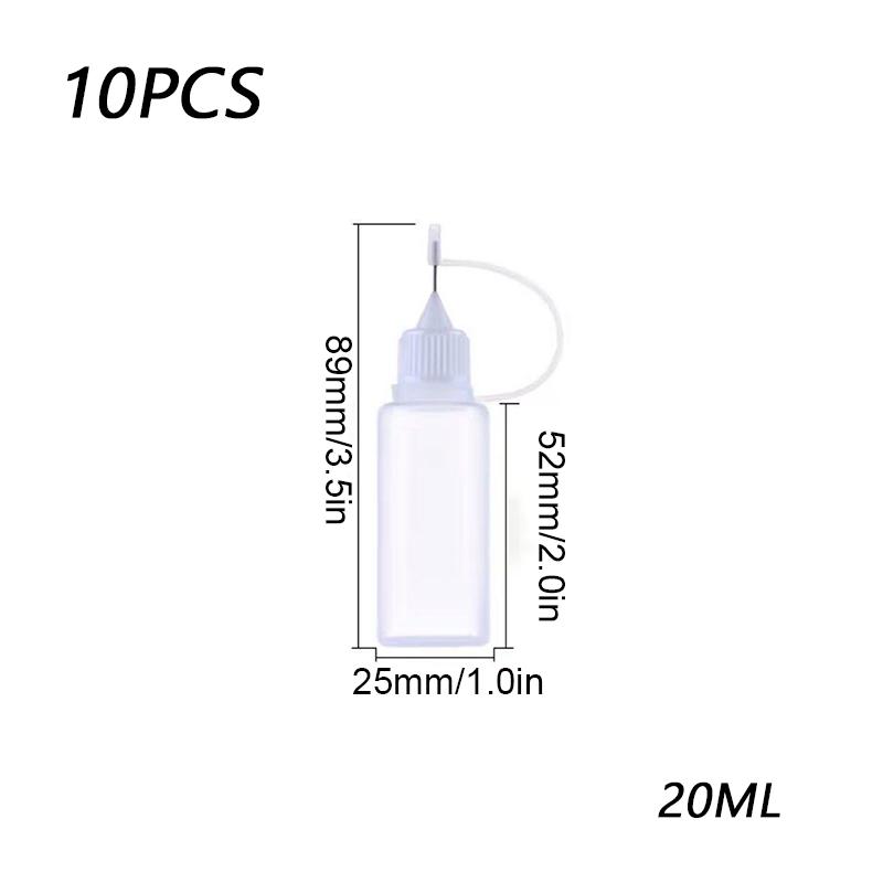 10 шт. пластиковых бутылок с иглами для красителя белого цвета, непрозрачные, доступны различные варианты