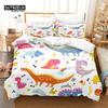 Cartoon Dinosaur Bedding Set, 3Pcs Duvet Cover Set, Soft Comfortable Breathable Duvet Cover, For Bedroom Guest Room Decor