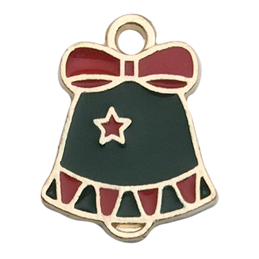 Set of 50 Christmas Oil Drop Pendants: Cute Santa, Snowman, Tree DIY Jewelry Accessories