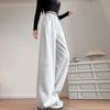 Узкая версия широких брюк женские новые осенние серые свободные прямые спортивные штаны повседневные маленькие спортивные штаны-сабли