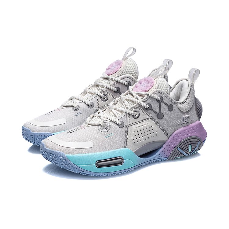 Li Ning All City 9 Cotton Candy Fabric Synthetic Leather TPU Shock Absorption Non-Slip Wear-Resistant Supportive Rebound Low Top ABAU113-1