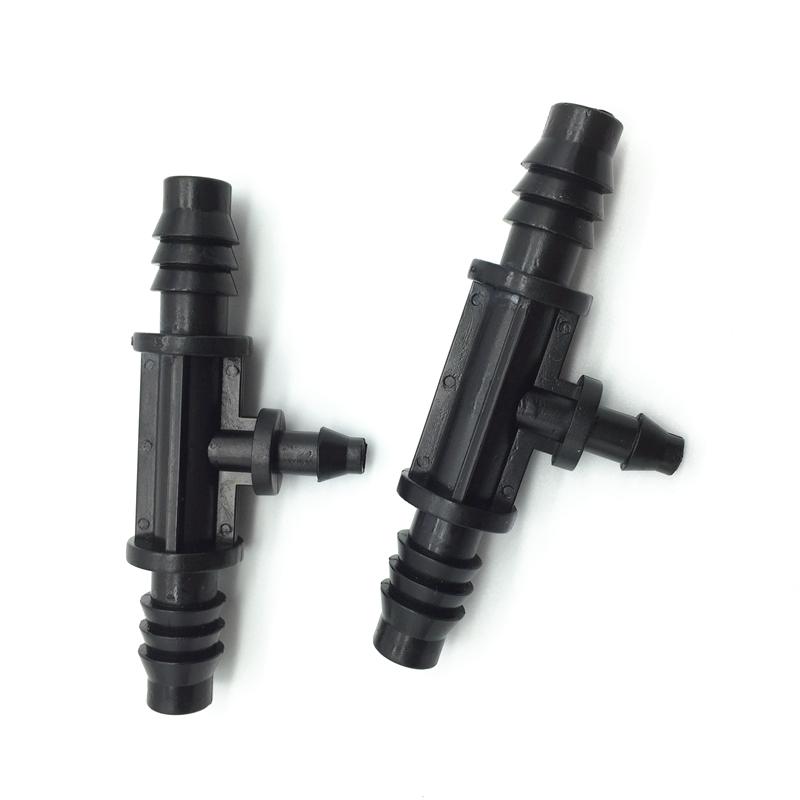 10 шт. колючий соединитель для шланга от 8/11 мм до 4/7 мм, садовые тройники для воды, соединители для ирригационной поливочной трубы, фитинги