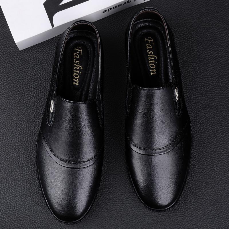 Мужская обувь Повседневная обувь из натуральной кожи Мужские удобные туфли на низком каблуке Мужские мокасины Британские классические оксфорды Офисная официальная обувь