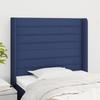 VidaXL Headboard with Ears Blue 83x16x118-128 Cm Fabric3119700