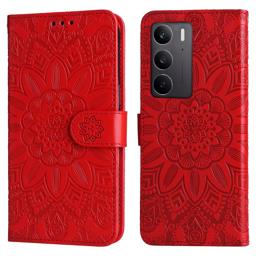 For Oppo A5 5G/4G/Realme C75 5G/C75 4G/C71 4G/14x 5G Case Sunflower Imprint Leather Wallet Phone Cover