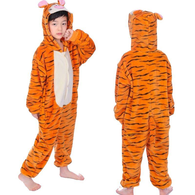 Фланелевая пижама с животными для детей, косплей, милый комбинезон, одежда для сна, для вечеринки, для дома