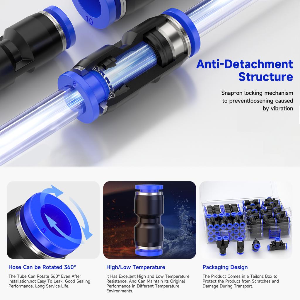 1/10/50pcs PK Pneumatic Connector Plastic 5-way Variable Diameter Water Pipe Connector Quick-plug Air Distributor 4/6/8/10/12mm