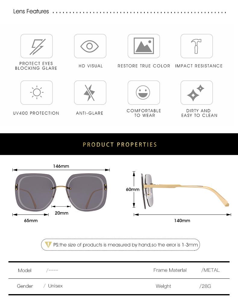 Солнцезащитные очки в квадратной оправе в европейском и американском стиле 2021 года с рифлеными линзами на рисовых гвоздях для женщин